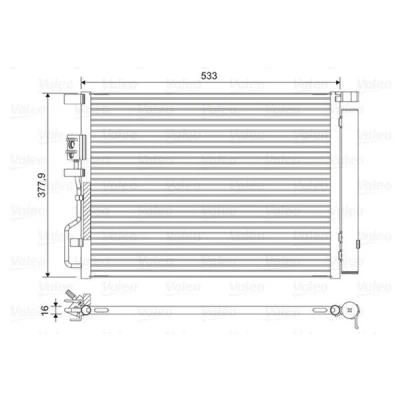 Kuva VALEO 822612 Ilmastoinnin Lauhdutin Vedenerottimella Alumiini 378