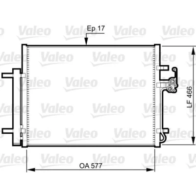 Kuva VALEO 814360 Ilmastoinnin Lauhdutin Vedenerottimella 18mm 14mm Alumiini 458mm R134a FORD: MONDEO 4, 4 Turnier