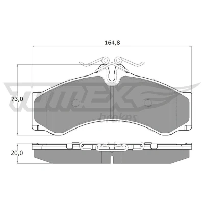 Kuva TOMEX brakes TX 11 48 Jarrupalat Kulumisenilmaisemelle MERCEDES BENZ: Sprinter 3 T Bussi, Van, Flatbed Kuorma auto/Alusta