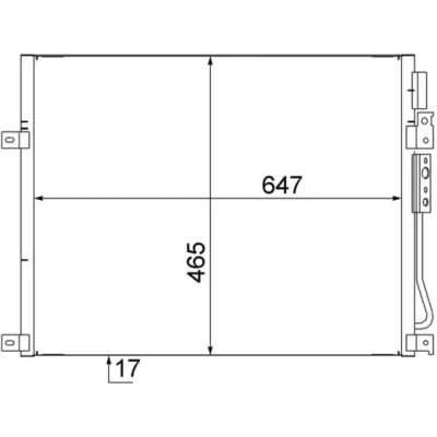 Kuva MAHLE ORIGINAL AC 564 000S Ilmastoinnin Lauhdutin ilman vedenerotinta 627, 647 JEEP: GRAND CHEROKEE 3
