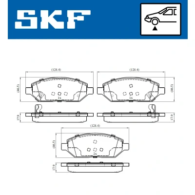 Kuva SKF VKBP 80367 A Jarrupalat akustisella kulumavaroittimella