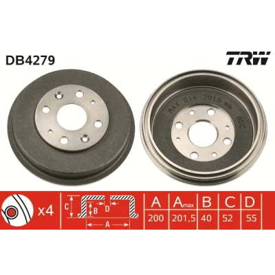 Kuva TRW DB4279 Jarrurumpu MAZDA: FAMILIA 5, 323 F 6, 2 Hatchback