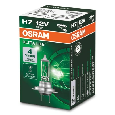Kuva OSRAM 64210ULT Polttimo, kaukovalo H7 12V 55W 3200K Halogeeni VOLKSWAGEN: Polo V Hatchback, FIAT: Stilo Multi Wagon, RENAULT: MEGANE 2 Kombi