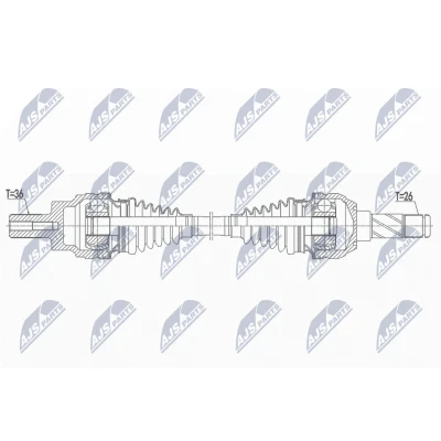 Kuva Vetoakseli, Taka akseli, oikea, vasen VOLVO S60 I, V70 II, XC70 Cross Country I OE 8601891, 8602652, 8602868