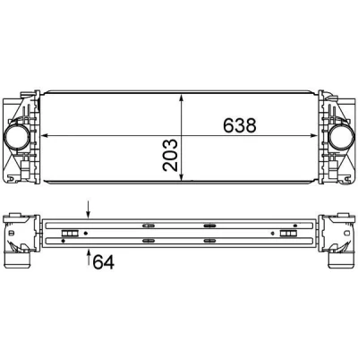 Kuva MAHLE ORIGINAL CI 369 000S Välijäähdytin MERCEDES BENZ: Sprinter 3.5 T Bussi, Van, 5 Flatbed Kuorma auto/Alusta
