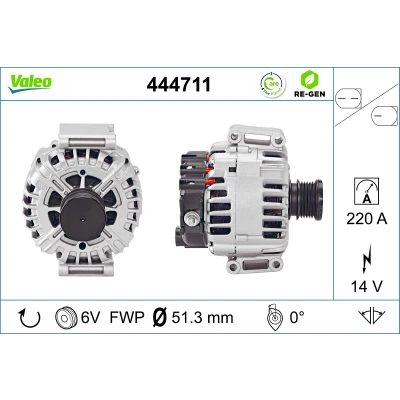 Kuva VALEO 444711 Laturi 14V 220A MERCEDES BENZ: Sprinter 3.5 T Van, Bussi