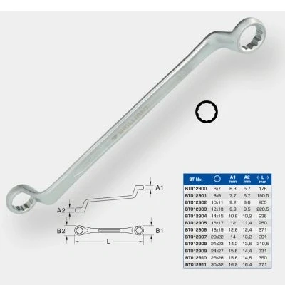 Kuva KS TOOLS BT012904 Kaksoislenkkiavain 236 14, 15, 14x15