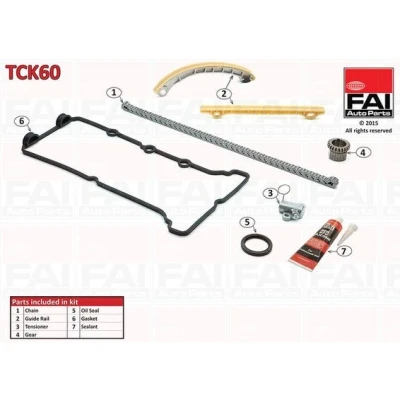 Kuva FAI AutoParts TCK60 Jakoketjusarja Tiivisteillä, Hammaspyörillä Yksinkertainen, Ketju hiljainen SUZUKI: Grand Vitara 2 SUV, SX4 I Hatchback