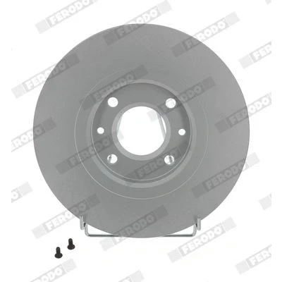 Kuva FERODO PREMIER Coat+ disc DDF841C Jarrulevyt 283 26 4 Tuuletettu pinnoitettu Ruuveilla PEUGEOT: 406 Sedan, Farmari