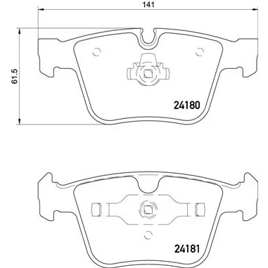 Kuva BREMBO P 50 116 Jarrupalat Kulumisenilmaisemelle Männän lukoilla Ilman tarvikkeita MERCEDES BENZ: ML sarja, S sarja Sedan, R