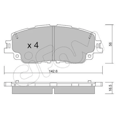 Kuva CIFAM 822 1227 0 Jarrupalat Ilman kulumisenilmaisinta TOYOTA: RAV4 V, Camry VIII Sedan, LEXUS: ES VII