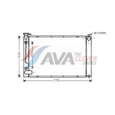 Kuva AVA COOLING SYSTEMS TO2343 Jäähdytin Alumiini 650mm 474mm 22mm öljynjäähdytin Ilman nestesäiliötä Jäähdytysrivat juotetut LEXUS: RX II (XU30) 300