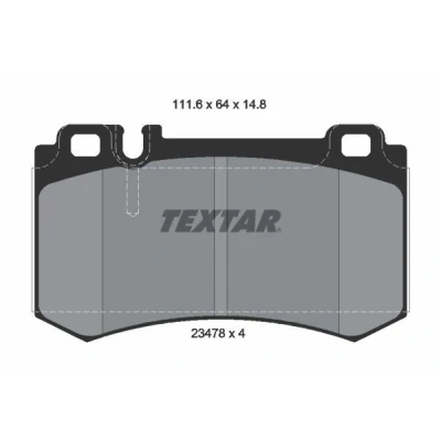 Kuva TEXTAR 2347802 Jarrupalat Kulumisenilmaisemelle MERCEDES BENZ: CLK Coupe, S sarja Sedan, Coupe