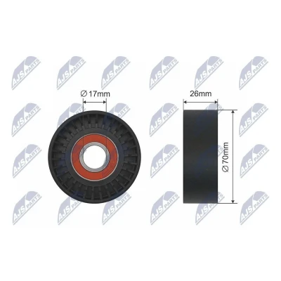 Kuva Kiristysrulla, kiilahihna CHRYSLER 300C, 300C Touring, JEEP COMMANDER, GRAND CHEROKEE III OE 04792835AA, 4792835AA, 532026620