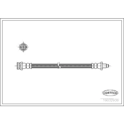Kuva CORTECO 19032936 Jarruletku Taka akseli 241 MITSUBISHI: L200 II Pick up, PAJERO 2, III up