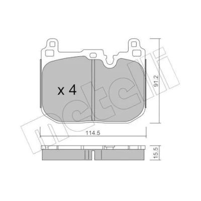 Kuva METELLI 22 1015 4 Jarrupalat Kulumisenilmaisemelle MINI: Hatchback, Clubman