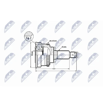 Kuva Nivelsarja, vetoakseli, Pyörän puoli SUZUKI IGNIS I, SWIFT III OE 4410162J90, 4410163J00, 4410163J10