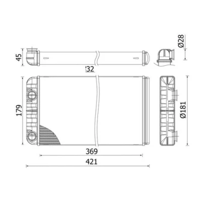 Kuva MAHLE ORIGINAL AH 312 000S Lämmityslaitteen Kenno