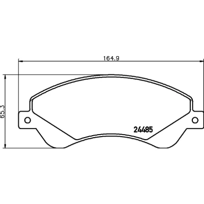 Kuva HELLA 8DB 355 012 771 Jarrupalat Sis. kulumisenilmaisimen Tarvikkeilla FORD: Transit Mk6 Van, Bussi, Tourneo