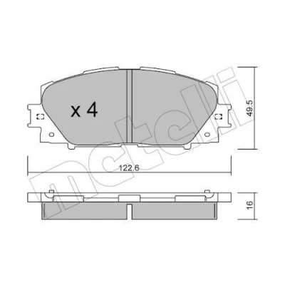 Kuva Jarrupalasarja, levyjarru METELLI 22 0745 1