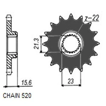 Kuva SUNSTAR 372 15 Ketjupyörä