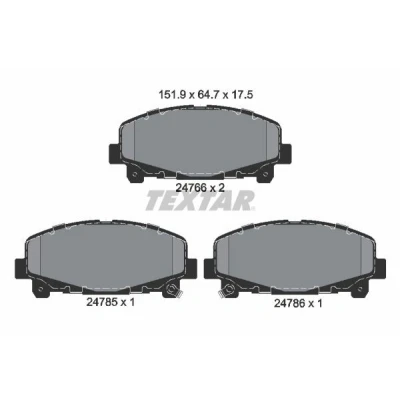 Kuva TEXTAR 2476601 Jarrupalat akustisella kulumavaroittimella HONDA: ACCORD 8 Kombi,