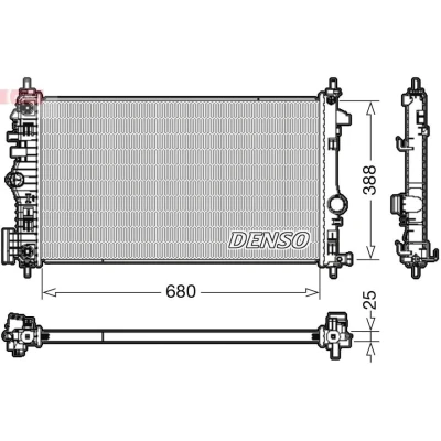 Kuva DENSO DRM20108 Jäähdytin 680 400 25