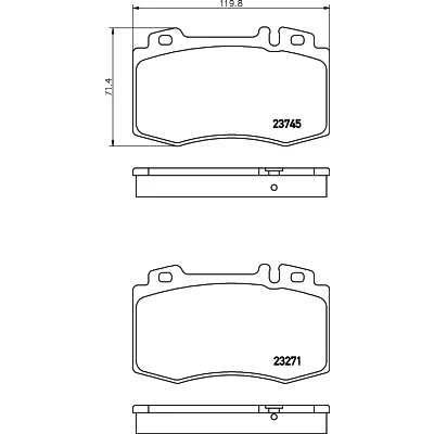 Kuva HELLA 8DB 355 010 101 Jarrupalat Kulumisenilmaisemelle MERCEDES BENZ: C sarja Sedan, E T modell
