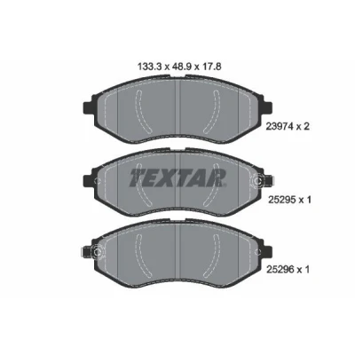 Kuva TEXTAR 2397406 Jarrupalat akustisella kulumavaroittimella CHEVROLET: Aveo / Kalos Sedan, Hatchback, Hatchback