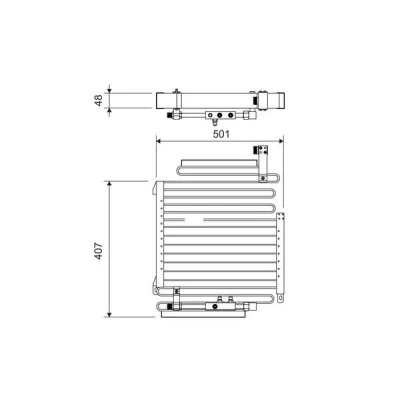 Kuva VALEO 814288 Ilmastoinnin Lauhdutin ilman vedenerotinta Alumiini 407 R 134a AUDI: Coupe B3, 80 B4 Sedan