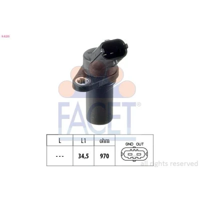 Kuva FACET 9.0235 Kampiakselin Asentotunnistin Made in Italy OE Equivalent OPEL: Vectra C Caravan, Sedan, Astra G CC