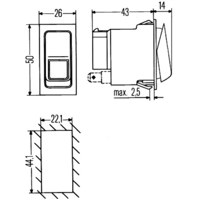 Kuva Varoitusvilkkukytkin HELLA 6HH 007 832 301