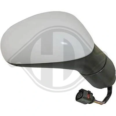 Kuva Ulkopeili Diederichs 7432224 Oikea Pohjustettu Kupera, sähkö peilinsäädölle, Lämmitettävä, Peili, kokonainen SEAT: Leon II Hatchback