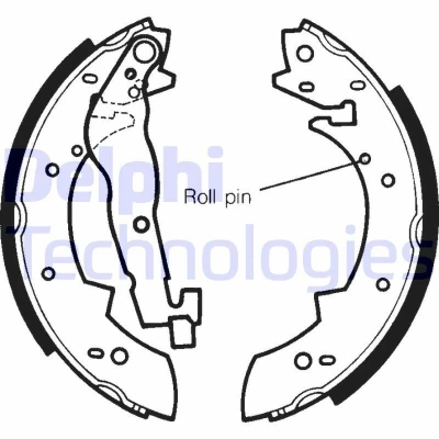 Kuva Jarrukenkäsarja, Taka akseli ALFA ROMEO, BMW, PEUGEOT, RENAULT, SUZUKI, TALBOT, VOLVO OE 00000A00899, 00000A00902, 00000A01220