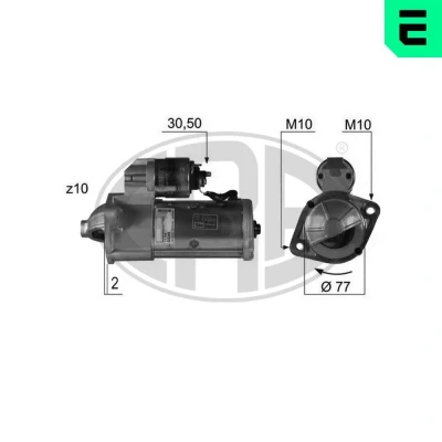 Kuva ERA 220349A Starttimoottori 12 2 10 MITSUBISHI: L200 II Pick up, III PAJERO 2, HYUNDAI: H 1 / Starex MPV, Van