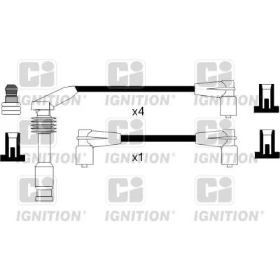 Kuva QUINTON HAZELL XC761 Sytytysjohto OPEL: Vectra A Sedan, Astra F CC, Kadett E CC
