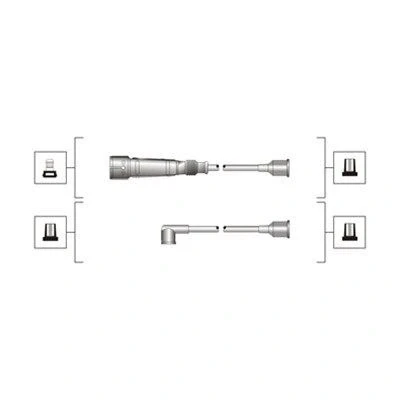 Kuva MAGNETI MARELLI 941319170103 Sytytysjohto AUDI: A6 C4 Sedan, 100 VOLKSWAGEN: Passat B5 Sedan
