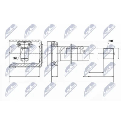 Kuva PASCAL G8G020PC Vetoakseli Etuakseli, oikea FORD: Focus 2, Transit Custom V362 Van, Bussi