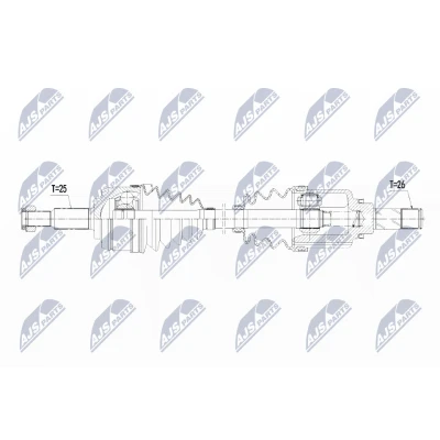 Kuva Vetoakseli, Etuakseli, oikea DACIA DOKKER Express Skåp/stor limousine, Minibus, minivan, LODGY OE 2DB765491R, 2DB765760R, 391010178R