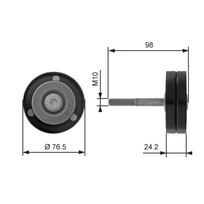 Kuva GATES T36232 Ohjainrulla BOOST DN CVT Belt SKODA: Fabia I Sedan, 2, 1 Combi, VOLKSWAGEN: Polo V Hatchback