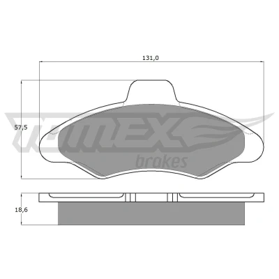 Kuva TOMEX brakes TX 10 82 Jarrupalat Etuakseli FORD: ESCORT 6, 7