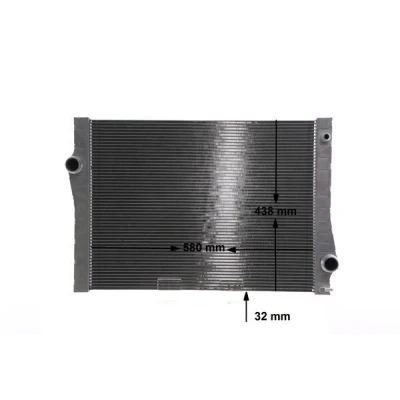 Kuva MAHLE ORIGINAL CR 2109 000S Jäähdytin 438mm 580mm 32mm Jäähdytysrivat juotetut