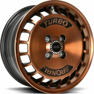 Kuva RONAL R10 TURBO Copper Matt front diamond cut 7x15 4/100 ET37 B68