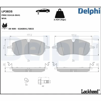 Kuva Jarrupalasarja, levyjarru DELPHI LP3835
