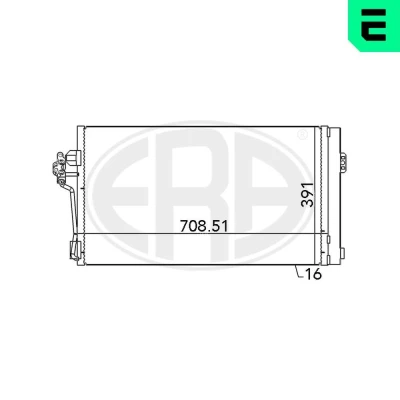 Kuva ERA 667139 Ilmastoinnin Lauhdutin Vedenerottimella 708,5 MERCEDES BENZ: Vito Mixto, Bussi, Viano