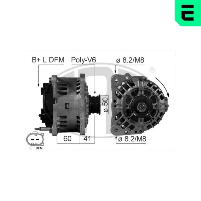Kuva ERA 210568A Laturi 14V 90A SEAT: Ibiza 3, 4 ST, SKODA: Fabia I Hatchback, VOLKSWAGEN: Polo IV Hatchback