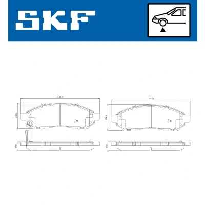 Kuva SKF VKBP 80259 A Jarrupalat akustisella kulumavaroittimella NISSAN: Pathfinder 3, NP300 Navara Pick up