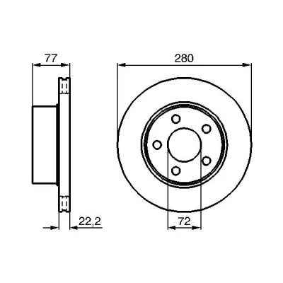 Kuva BOSCH Jarrulevy JEEP: Cherokee II 22,2mm 5 114,3mm Tuuletettu, tuuletettu sisältä rasvattu 0 986 478 694 J3251156,03251156,3251156,8303251156