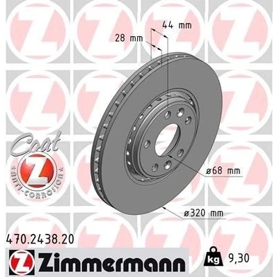 Kuva ZIMMERMANN COAT Z 470.2438.20 Jarrulevyt 320 28 7/5 5 114 Tuuletettu, ulko pinnoitettu hiiliteräs RENAULT: LAGUNA 3, GRAND SCENIC Megane 4