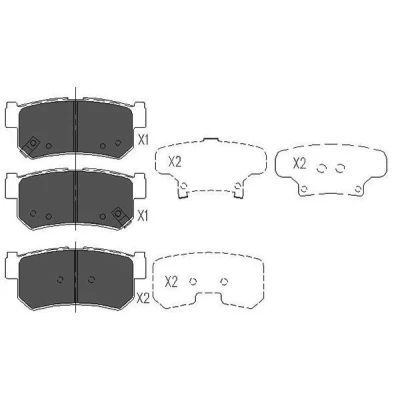 Kuva KAVO PARTS KBP 7501 Jarrupalat akustisella kulumavaroittimella SSANGYONG: Rexton W, Actyon Sports I Pick up, / 2, DAEWOO: Musso